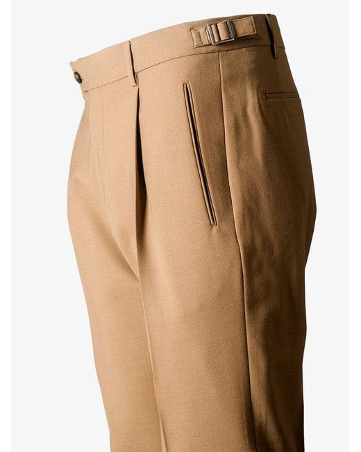 Berwich Natural Retro Pleated Pants for men