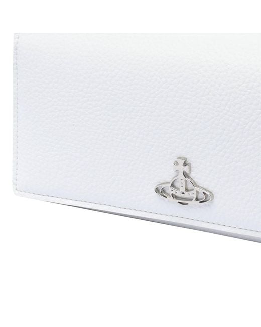 Vivienne Westwood White Orb-plaque Chain-linked Wallet