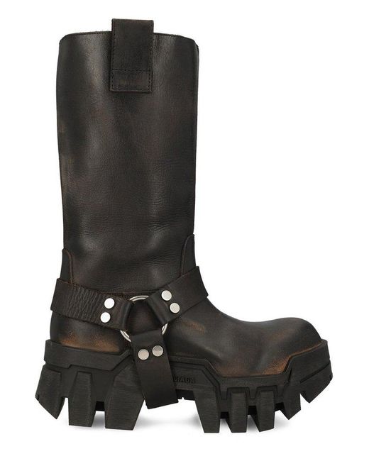 Balenciaga Black Bulldozer Harness Boots