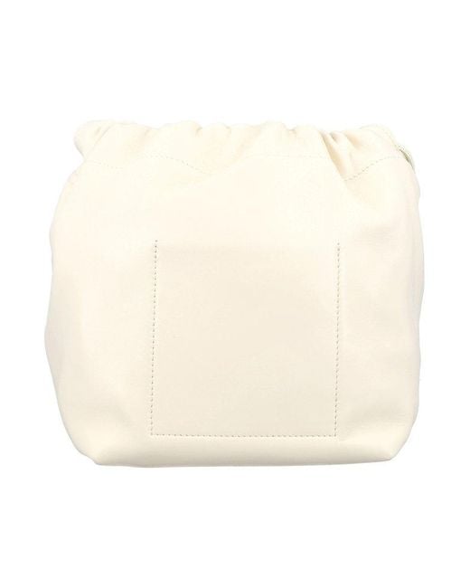 Jil Sander Leather Dumpling Bag in Natural | Lyst