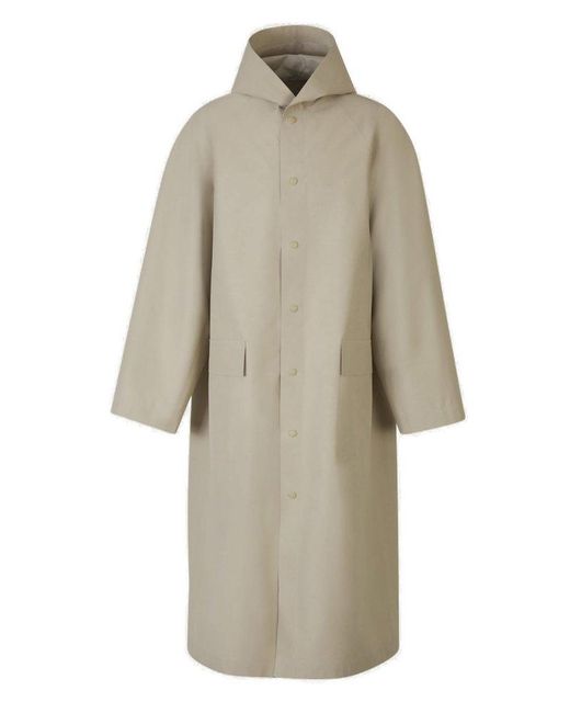 Balenciaga Natural Hooded Trench Coat