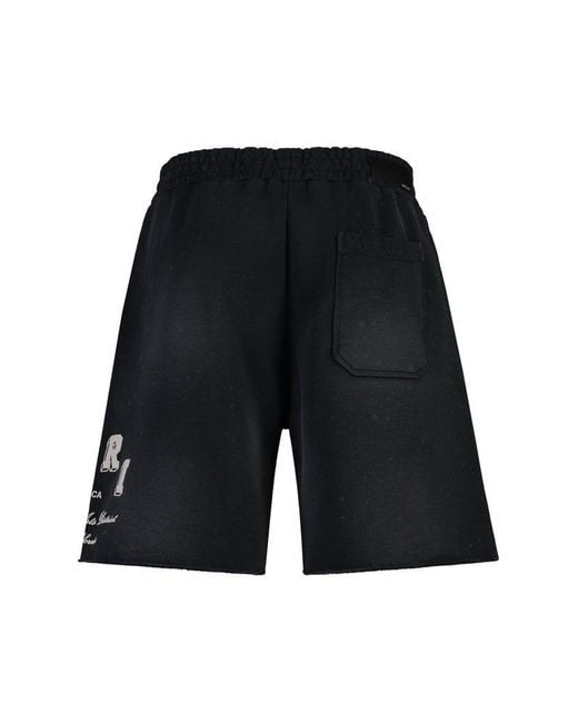 Amiri Black Cotton Bermuda Shorts for men