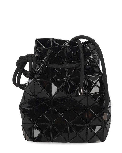 Issey Miyake Black Wring Drawstring Shoulder Bag