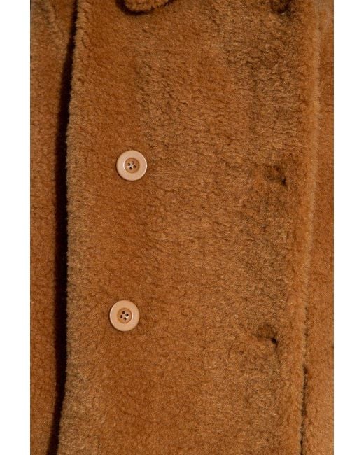 Stand Studio Brown Towa Double Breasted Faux Fur Coat