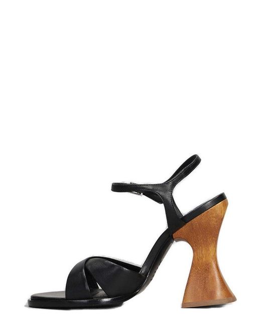 SCHUTZ SHOES Black Hilda Curve Sandals