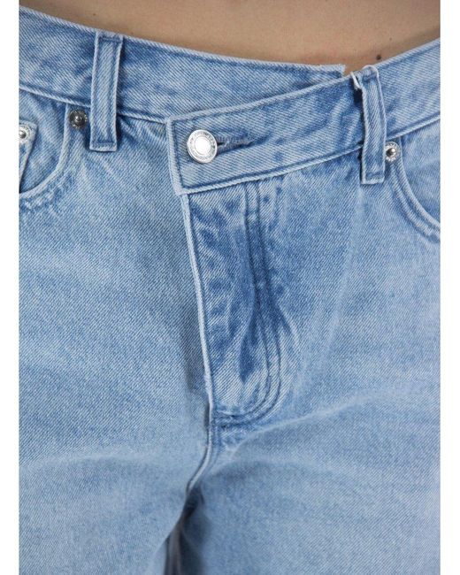 MICHAEL Michael Kors Blue Fold-over Waist Jeans
