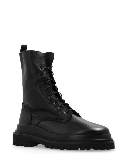 Isabel Marant Black Ghiso Lace-up Combat Boots