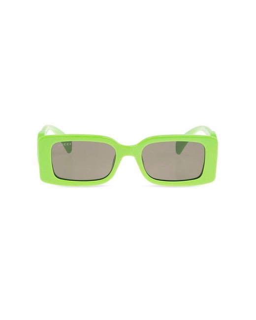 Gucci Green Sunglasses With Logo,