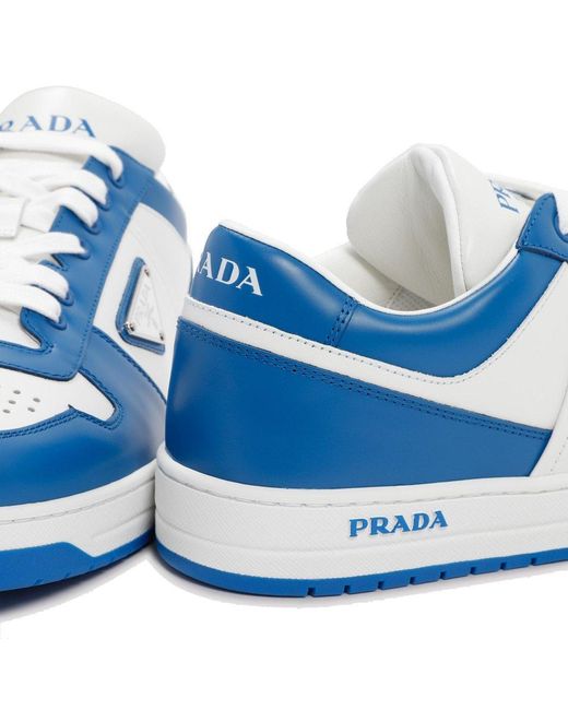 Prada Blue Downtown Low-top Sneakers for men