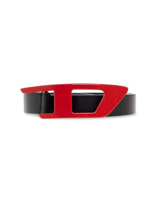 DIESEL Red ‘D Logo B-Dlogo Ii’ Belt for men