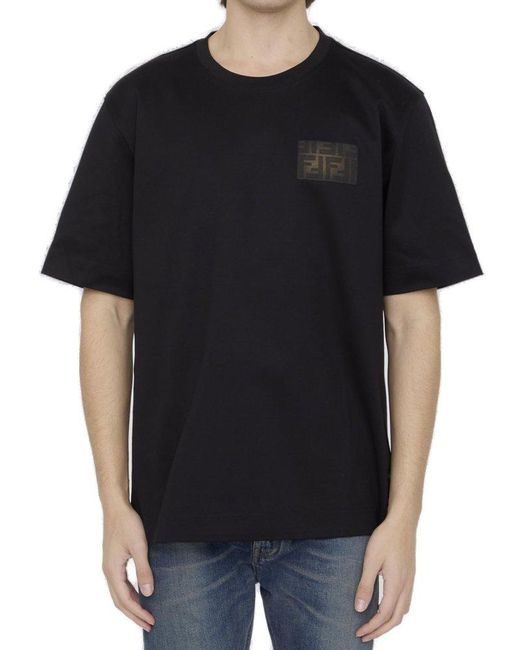 Fendi black top jersey t shirt
