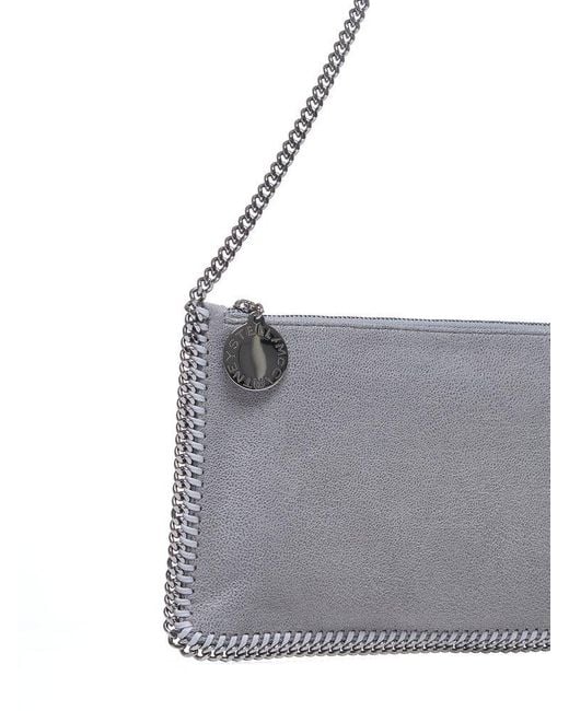 Stella McCartney Gray Falabella Shaggy Deer Pouch Bag