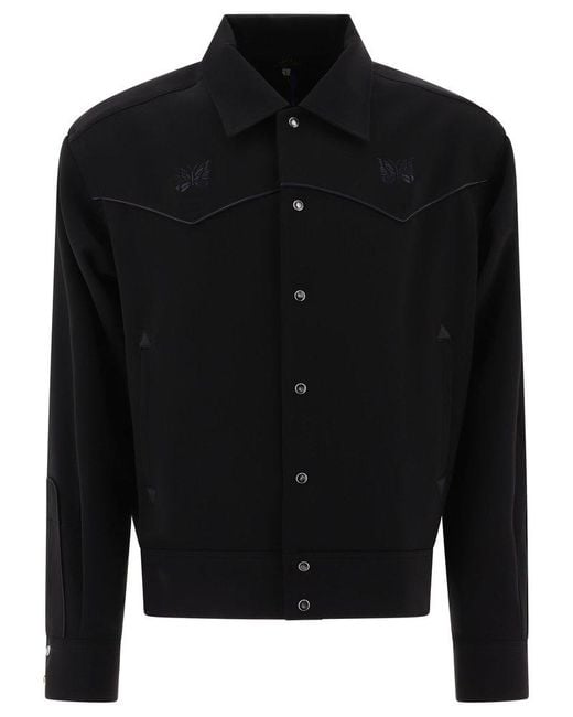 Needles Black Piping Cowboy Button-up Jacket for men