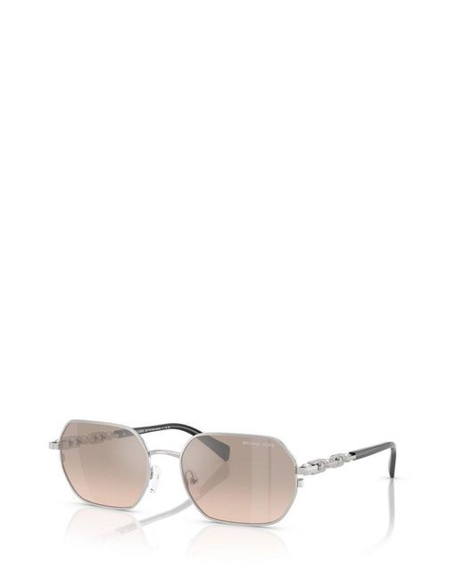 Michael Kors White Saint Martin Irregular Frame Sunglasses
