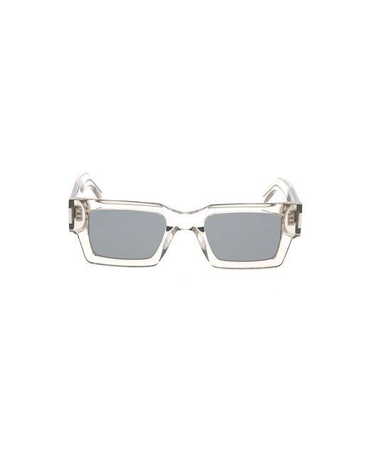 Saint Laurent Black Core Square Frame Sunglasses for men