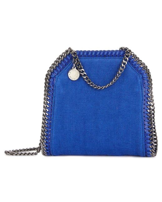 Stella McCartney Falabella Logo Plaque Tote Bag in Blue | Lyst