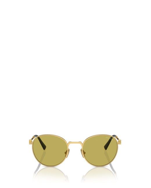 Miu Miu Green Round-Frame Sunglasses