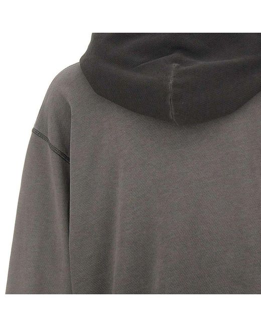 DIESEL Gray T-Buxt Cotton Sweatshirt for men