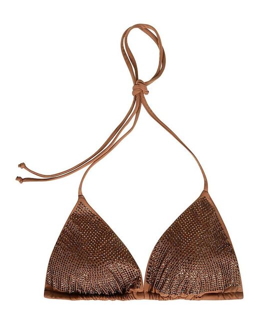Mc2 Saint Barth Brown Annabelle Triangle Swimsuit Top