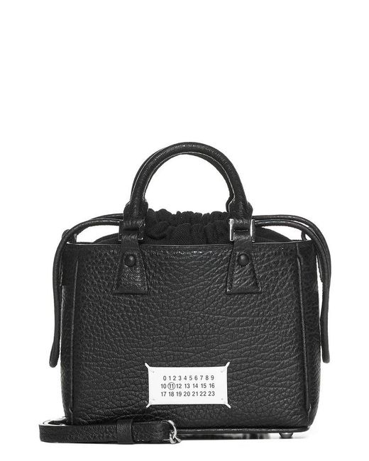 Maison Margiela Black 5ac Leather Tote Horizontal Bag