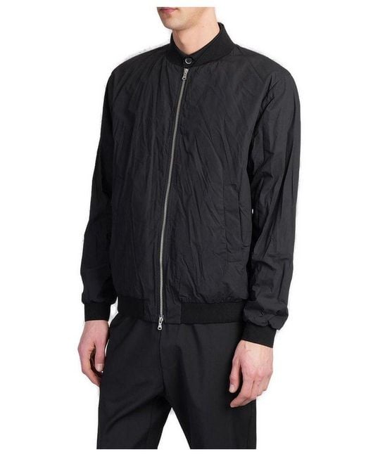 Barena Black Blus Zipped Bomber Jacket for men