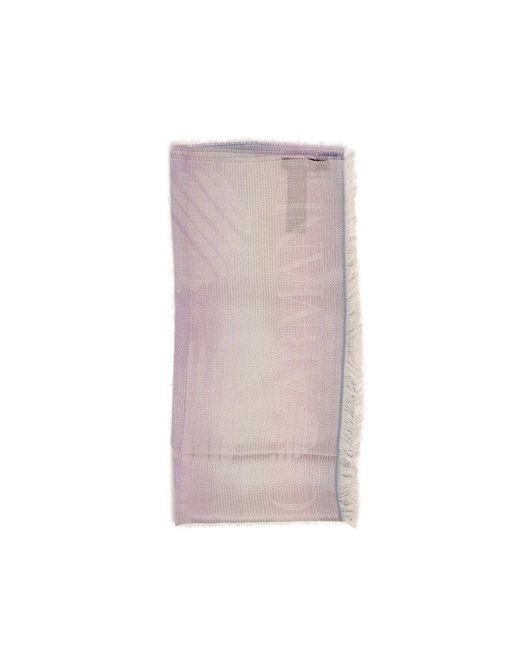 Emporio Armani Pink Frayed Edge Scarf
