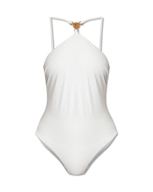 Versace White Medusa '95 One-Piece Swimsuit