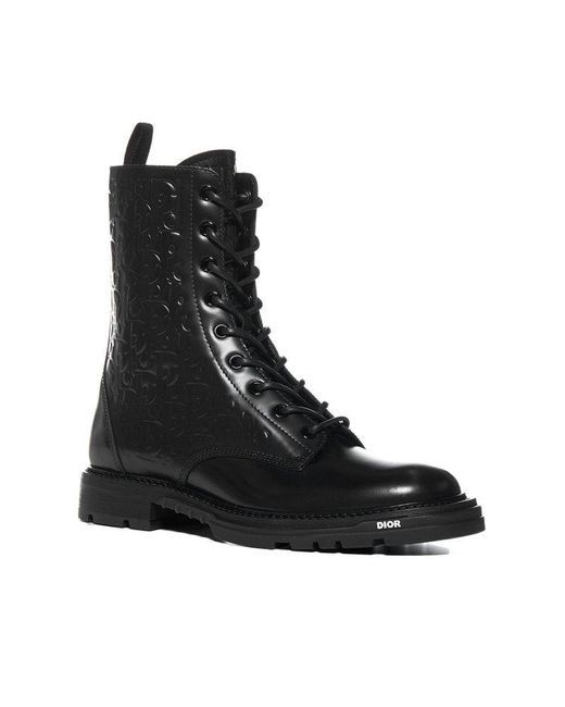 Dior Leather Explorer Ii Boots in Black 