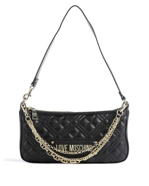 Love Moschino Black Quilted Zipped Shoulder Bag