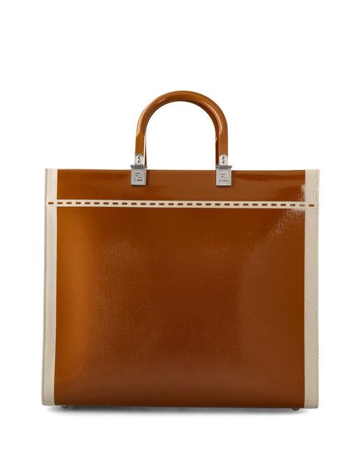 【FENDI】Medium Fendi Sunshine Tote Bag Brown Fendi - Sunshine medium tote brown - The Corner