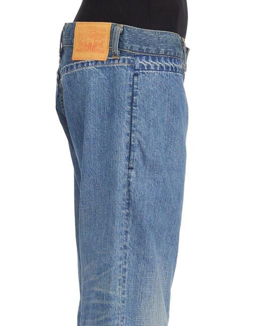 Junya Watanabe Blue Levis Upside Down Denim Pants