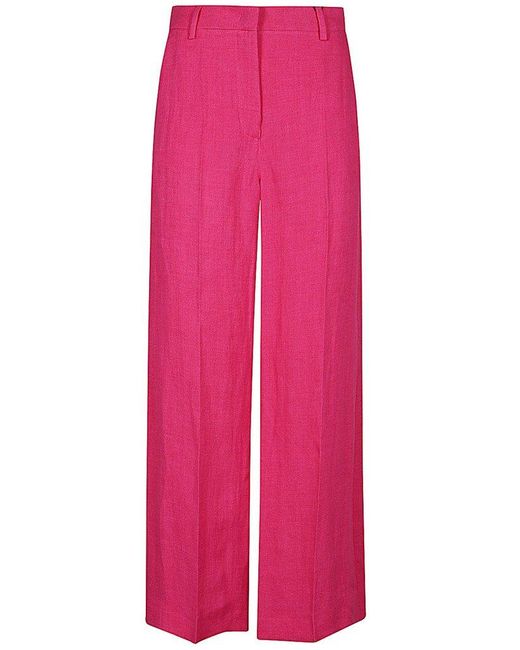 Weekend by Maxmara Pink High Waisted Wide-leg Trousers