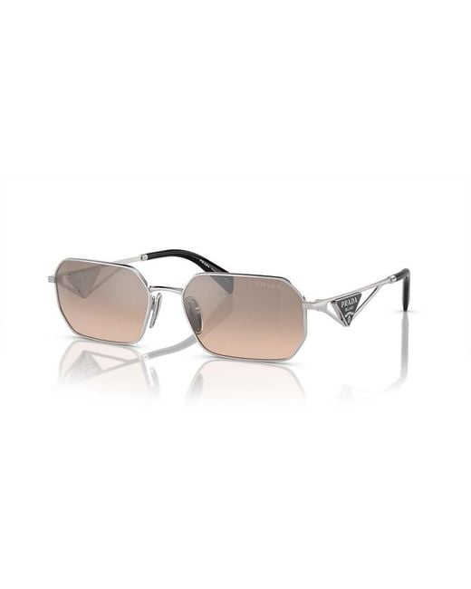 Prada Metallic Pr A51s Irregular-frame Metal Sunglasses