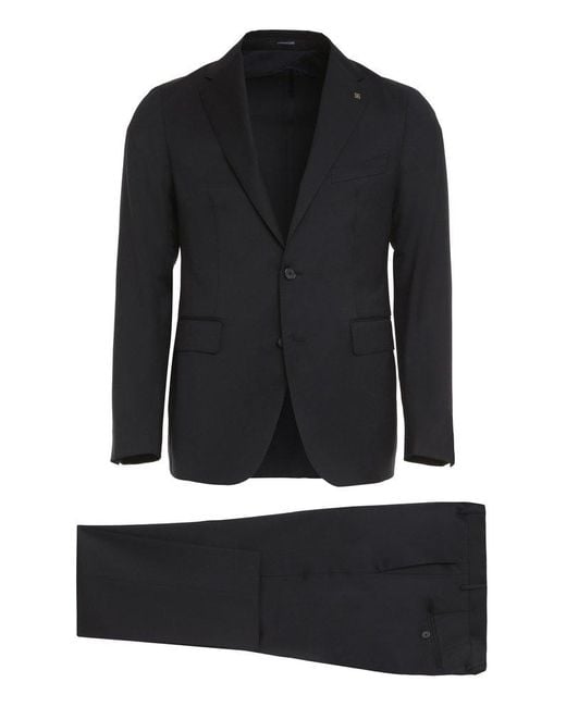 Tagliatore Black Two Piece Tailored Suit for men