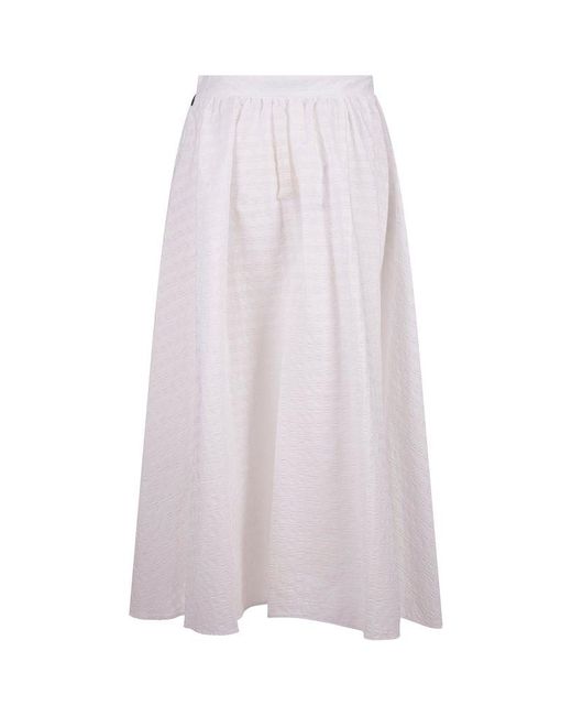 MSGM White Long Skirt