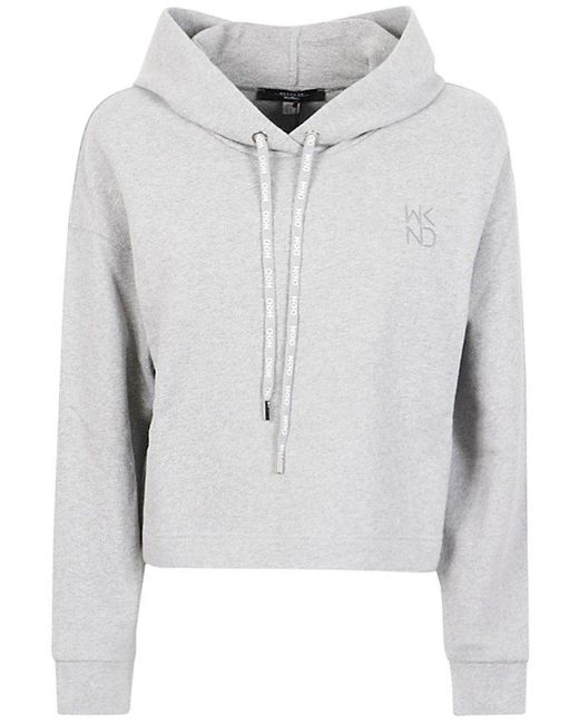 Weekend by Maxmara Gray Boxy Cropped Hoodie