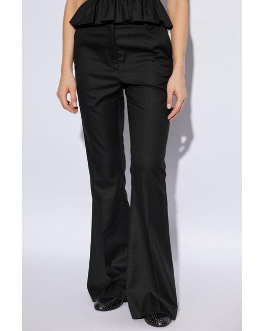 Gestuz Black Flared High-Waist Pants