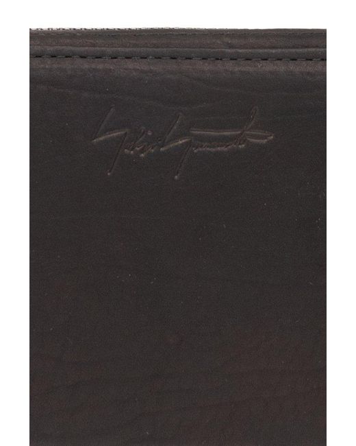 Discord Yohji Yamamoto Black Logo Debossed Zipped Wallet
