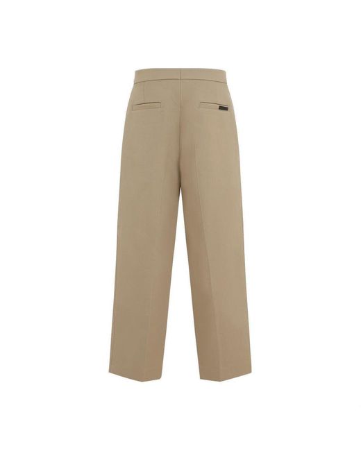 Fear Of God Natural Beige Single Pleat Relaxed Wool Trousers for men