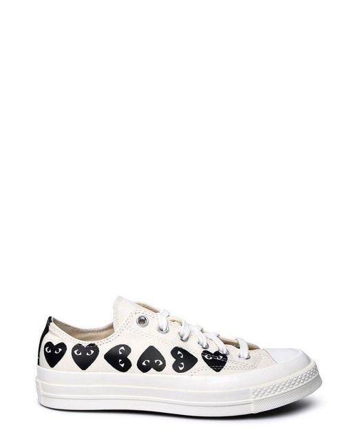 COMME DES GARÇONS PLAY White X Converse Heart Logo Printed Low-top Sneakers for men