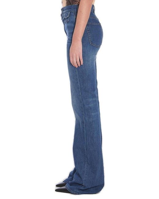 Chloé Blue High-Waisted Flared Jeans
