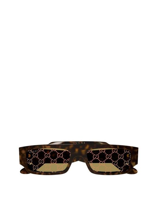Gucci Multicolor Rectangle-frame Sunglasses for men