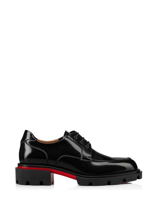 Christian Louboutin Black Our Georges L Lace-up Shoes for men