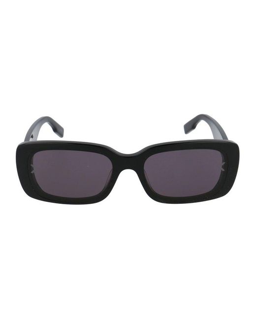 McQ Alexander McQueen Black Rectangular Frame Sunglasses