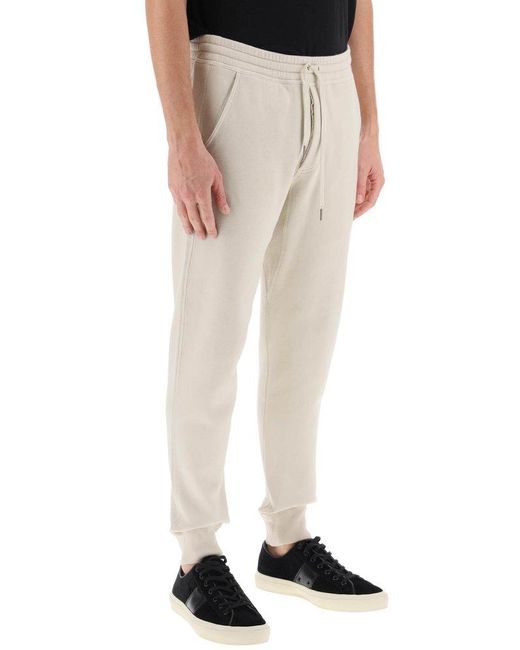 Tom Ford Natural Cotton Drawstring Sweatpants for men