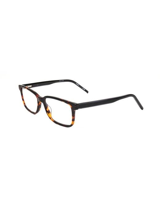 HUGO Black Rectangular Frame Glasses for men