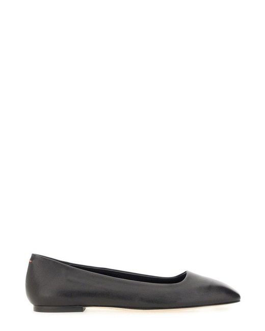 Aeyde Black Aeyde Ida Square Toe Flats