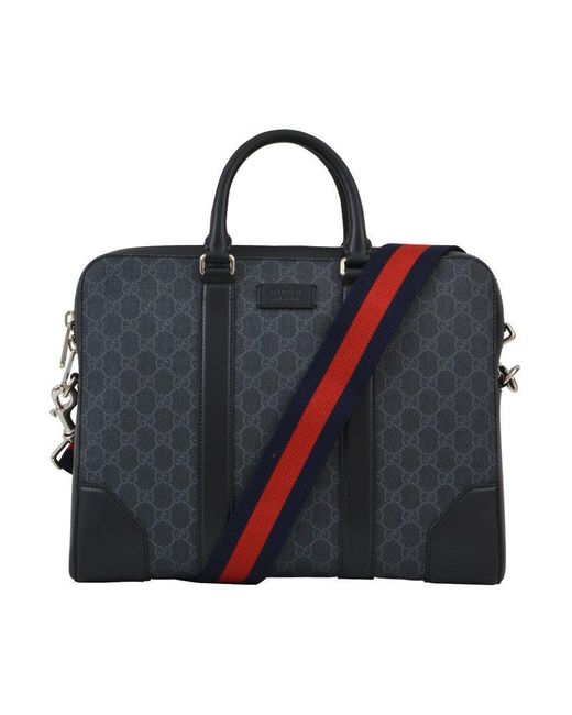 Gucci Black GG Supreme Briefcase for men