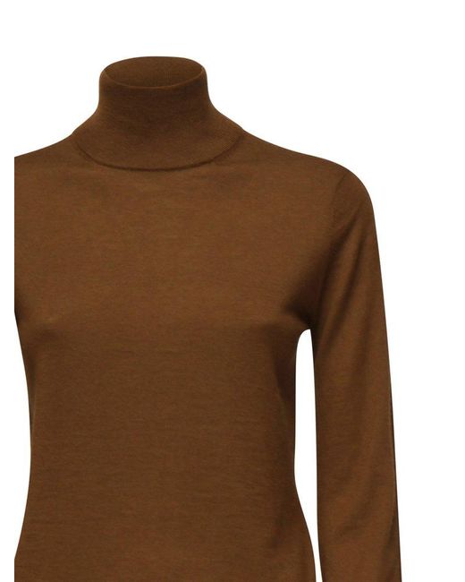 Max Mara Brown Turtleneck Long-Sleeved Jumper