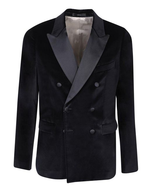 Paul Smith Black Double-Breasted Tailored Blazer for men